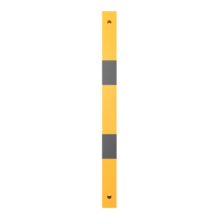 Schake Schutzgeländer Querholm Stahlrohr 60 x 40 mm inkl. Befestigungsschrauben M16x60, + schwarzen Warnstreifen Länge: 800 mm