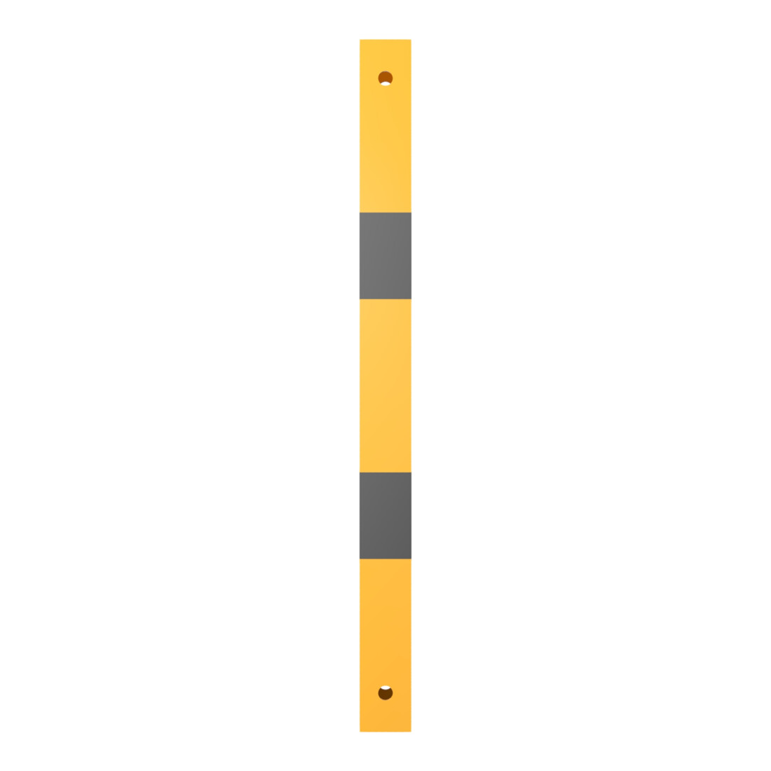 Schake Schutzgeländer Querholm Stahlrohr 60 x 40 mm inkl. Befestigungsschrauben M16x60, + schwarzen Warnstreifen Länge: 800 mm