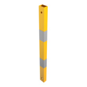 Schake Schutzgeländer Querholm Stahlrohr 60 x 40 mm inkl. Befestigungsschrauben M16x60, + schwarzen Warnstreifen Länge: 800 mm-5