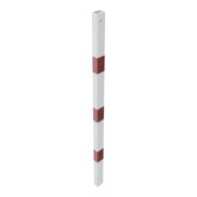 Schake Schutzgeländer Querholm Stahlrohr 60 x 40 mm inkl. Befestigungsschrauben M16x60, weiß / rot Länge: 1300 mm-4
