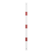 Schake Schutzgeländer Querholm Stahlrohr 60 x 40 mm inkl. Befestigungsschrauben M16x60, weiß / rot Länge: 1300 mm-5