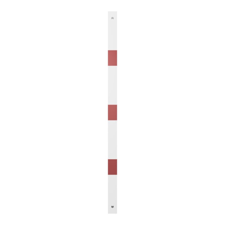 Schake Schutzgeländer Querholm Stahlrohr 60 x 40 mm inkl. Befestigungsschrauben M16x60, weiß / rot Länge: 1300 mm