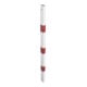 Schake Schutzgeländer Querholm Stahlrohr 60 x 40 mm inkl. Befestigungsschrauben M16x60, weiß / rot Länge: 1300 mm
