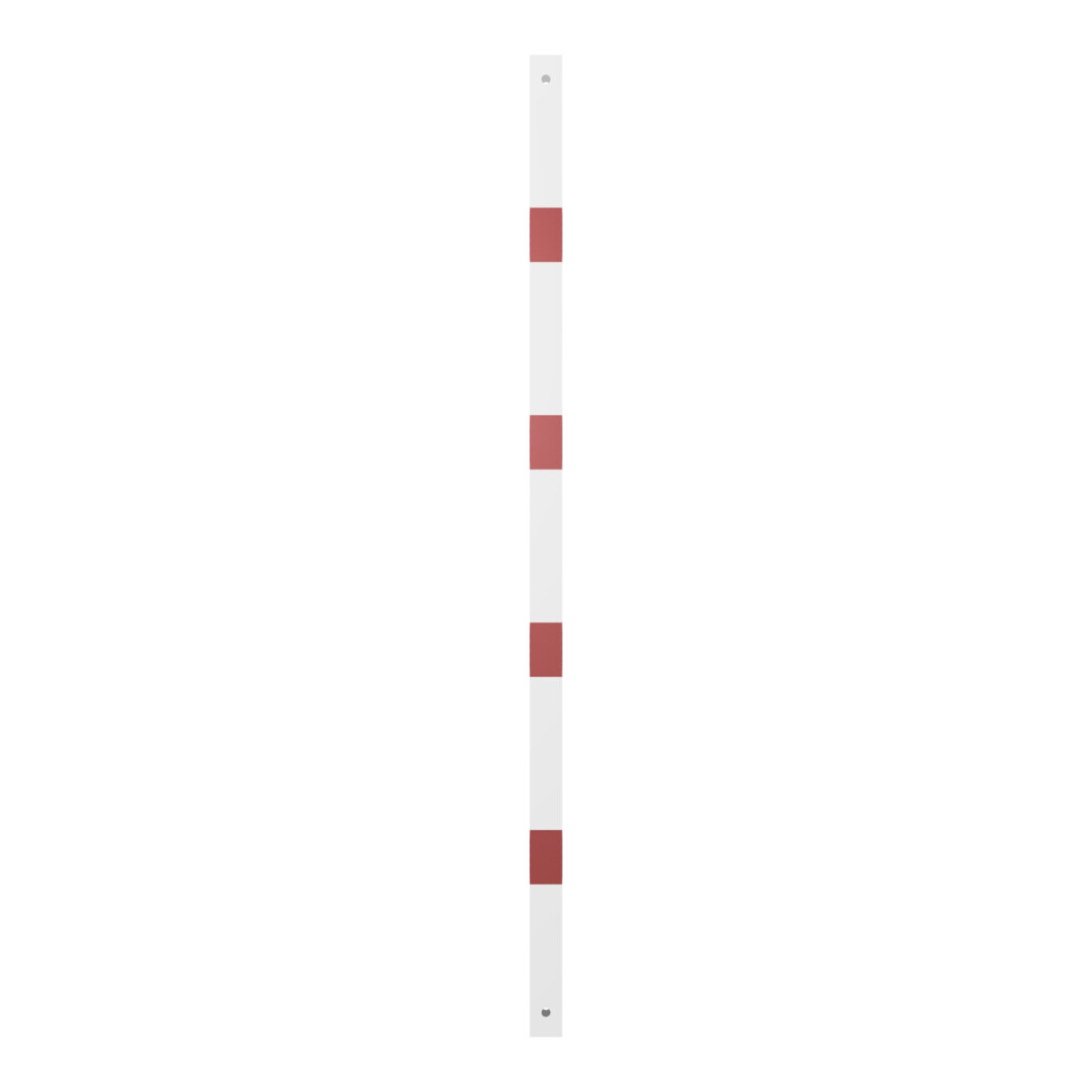 Schake Schutzgeländer Querholm Stahlrohr 60 x 40 mm inkl. Befestigungsschrauben M16x60, weiß / rot Länge: 1800 mm