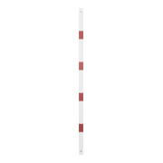 Schake Schutzgeländer Querholm Stahlrohr 60 x 40 mm inkl. Befestigungsschrauben M16x60, weiß / rot Länge: 1800 mm-5