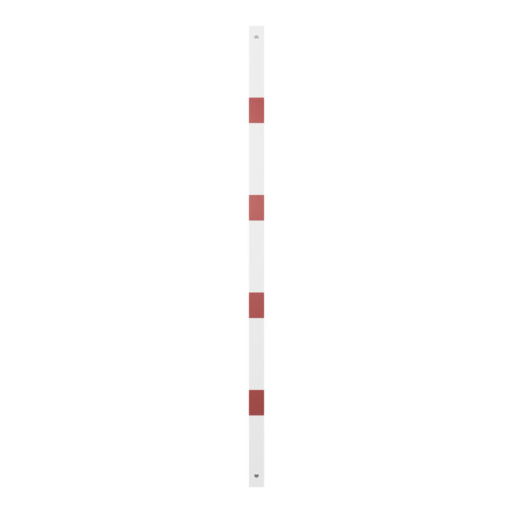 Schake Schutzgeländer Querholm Stahlrohr 60 x 40 mm inkl. Befestigungsschrauben M16x60, weiß / rot Länge: 1800 mm