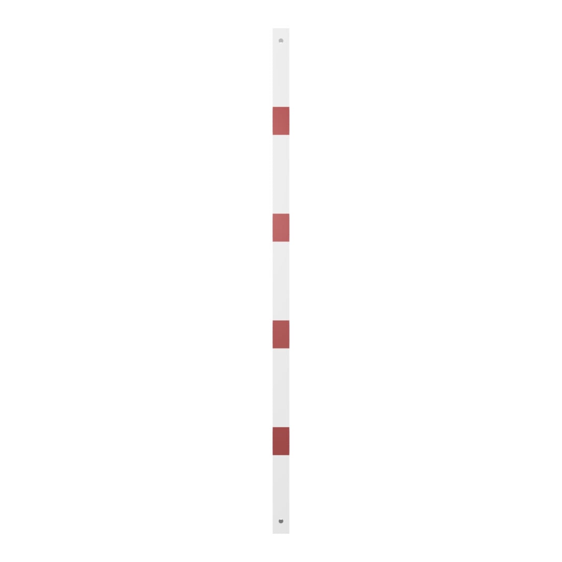 Schake Schutzgeländer Querholm Stahlrohr 60 x 40 mm inkl. Befestigungsschrauben M16x60, weiß / rot Länge: 1800 mm