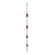 Schake Schutzgeländer Querholm Stahlrohr 60 x 40 mm inkl. Befestigungsschrauben M16x60, weiß / rot Länge: 1800 mm