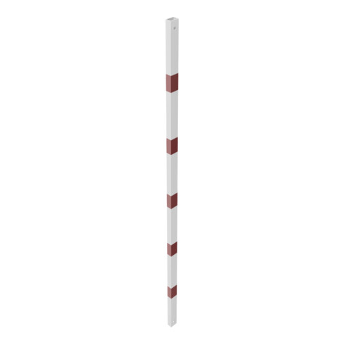 Schake Schutzgeländer Querholm Stahlrohr 60 x 40 mm inkl. Befestigungsschrauben M16x60, weiß / rot Länge: 2300 mm