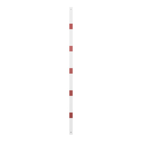 Schake Schutzgeländer Querholm Stahlrohr 60 x 40 mm inkl. Befestigungsschrauben M16x60, weiß / rot Länge: 2300 mm