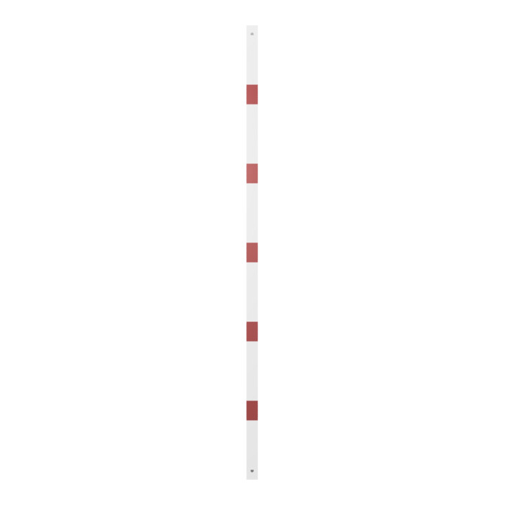 Schake Schutzgeländer Querholm Stahlrohr 60 x 40 mm inkl. Befestigungsschrauben M16x60, weiß / rot Länge: 2300 mm