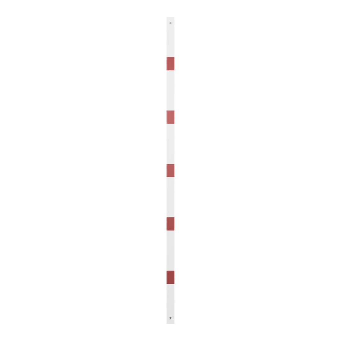 Schake Schutzgeländer Querholm Stahlrohr 60 x 40 mm inkl. Befestigungsschrauben M16x60, weiß / rot Länge: 2300 mm
