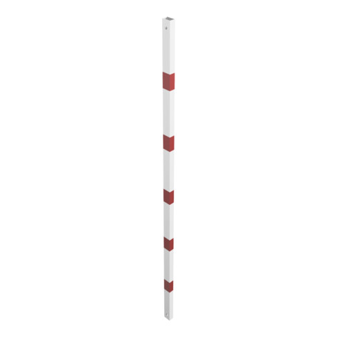 Schake Schutzgeländer Querholm Stahlrohr 60 x 40 mm inkl. Befestigungsschrauben M16x60, weiß / rot Länge: 2300 mm