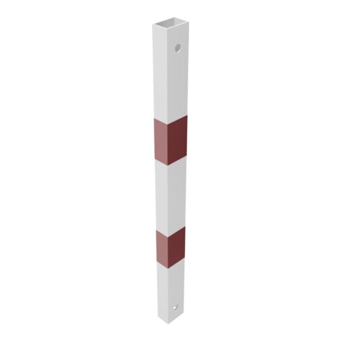 Schake Schutzgeländer Querholm Stahlrohr 60 x 40 mm inkl. Befestigungsschrauben M16x60, weiß / rot Länge: 800 mm