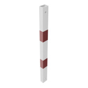 Schake Schutzgeländer Querholm Stahlrohr 60 x 40 mm inkl. Befestigungsschrauben M16x60, weiß / rot Länge: 800 mm-2