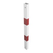 Schake Schutzgeländer Querholm Stahlrohr 60 x 40 mm inkl. Befestigungsschrauben M16x60, weiß / rot Länge: 800 mm-5