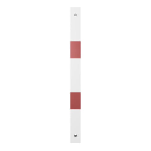 Schake Schutzgeländer Querholm Stahlrohr 60 x 40 mm inkl. Befestigungsschrauben M16x60, weiß / rot Länge: 800 mm