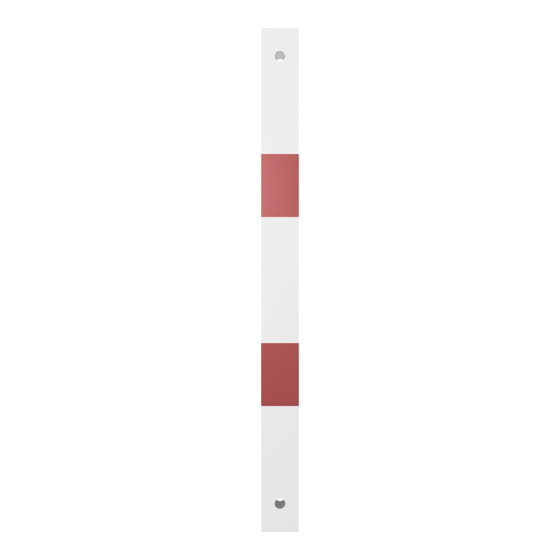Schake Schutzgeländer Querholm Stahlrohr 60 x 40 mm inkl. Befestigungsschrauben M16x60, weiß / rot Länge: 800 mm