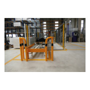 Schake Schutzwinkel 90°, Ø76 mm, 350 mm x 350 mm, Höhe über Flur 1150mm, zum Einbetonieren, gelb / schwarz-5