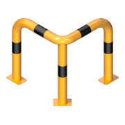 Schake Schutzwinkel 90°, Ø76 mm, 350 mm x 350 mm, Höhe über Flur 650mm, zum Einbetonieren, gelb / schwarz