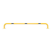 Schake Sicherheitsgriffe Stahlrohr Ø48x2,5mm für Öffnungen im Wand, Treppenbereich Bügel in U, Form + Halteplatten 100 x 150 mm, + schwarzen Warnstreifen Höhe: 2000 mm Tiefe: 250 mm-4