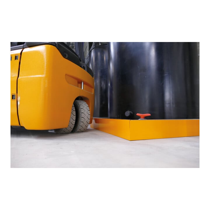 Schake Sicherheitsgriffe Stahlrohr Ø48x2,5mm für Öffnungen im Wand, Treppenbereich Bügel in U, Form + Halteplatten 100 x 150 mm, + schwarzen Warnstreifen Höhe: 2000 mm Tiefe: 250 mm