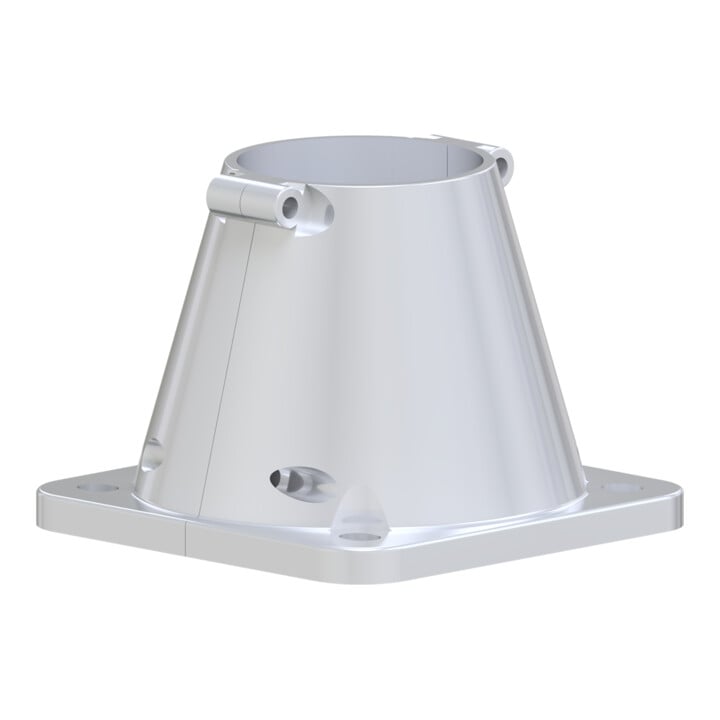 Set Schake Alu-Lampenmast 10m + Schake Sockelbefestigung für Alumasten + Schake Adapterplatte für Alumasten + Schake Lampenmast-Sets + Schake Lampenmast