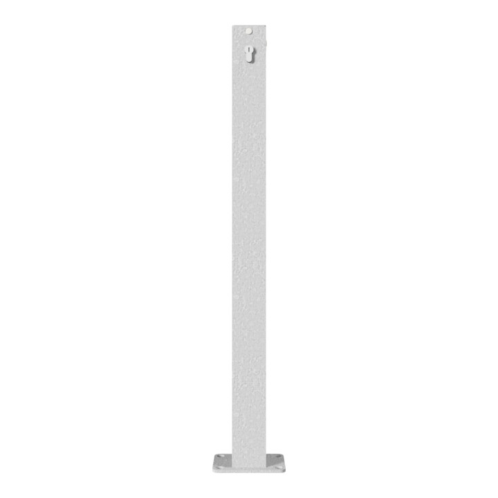 Schake Sperrkettenpfosten 4711P Vierkantrohr 70x70mm, Überflur 900 mm + Schließmechanik, Profilzylinderschloß, feuerverzinkt
