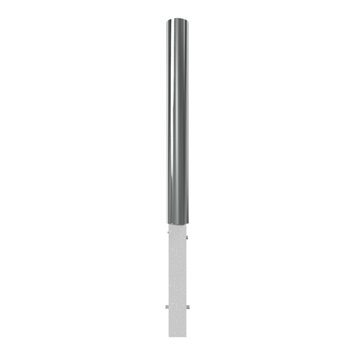 Schake Sperrpfosten aus Edelstahl Typ 40103F Ø 102mm, herausnehmbar, geschliffen + Dreikantverschluß + Bodenhülse