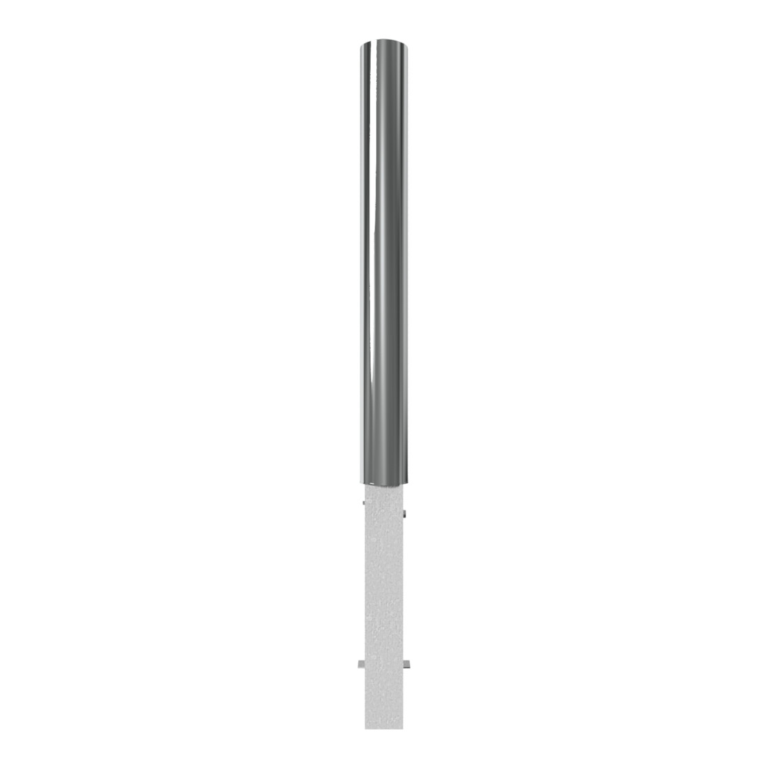Schake Sperrpfosten aus Edelstahl Typ 40103F Ø 102mm, herausnehmbar, geschliffen + Dreikantverschluß + Bodenhülse