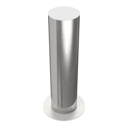 Schake Sperrpfosten aus Edelstahl Typ 40154P Ø 154mm, ortsfest Aufdübeln Überflur 600mm, geschliffen