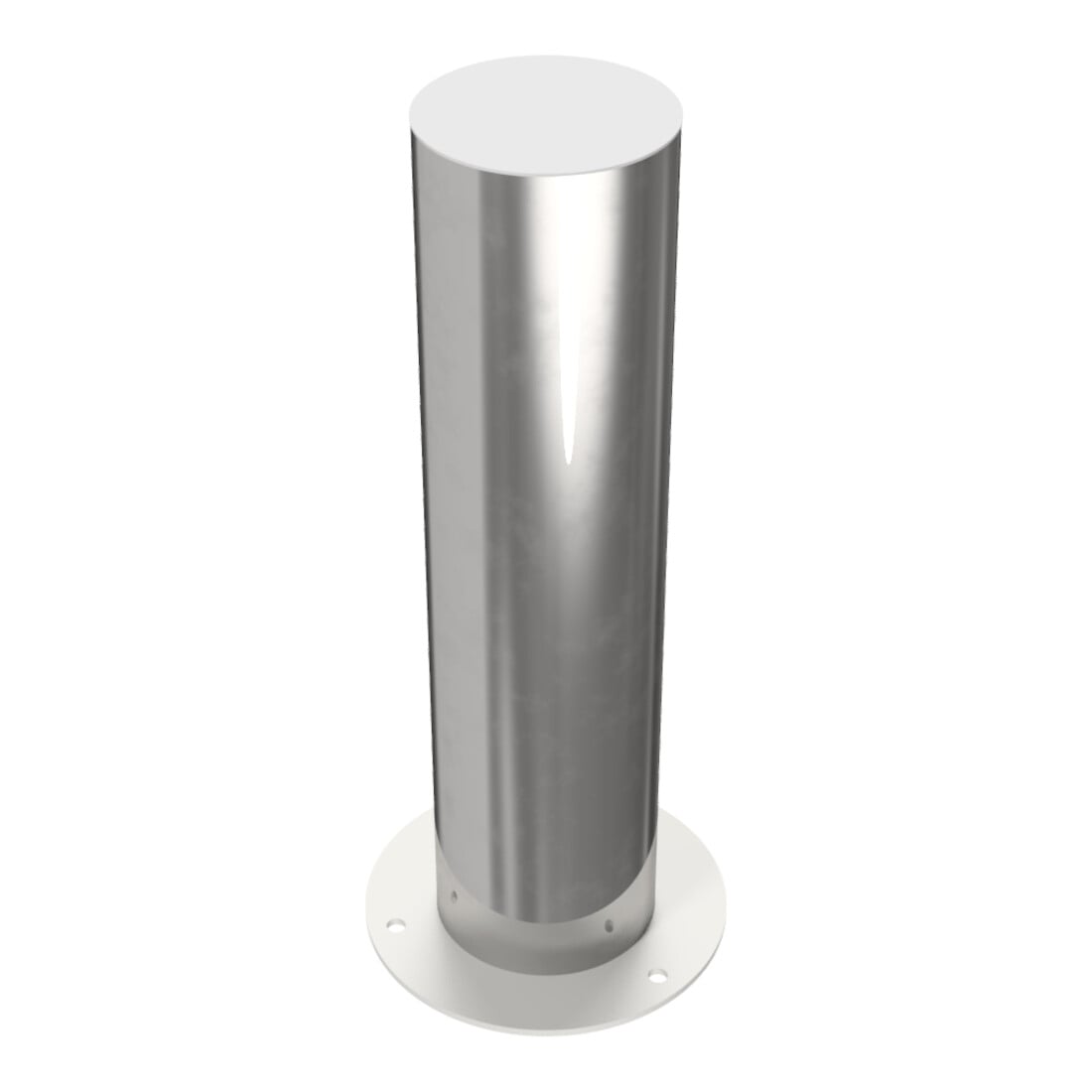 Schake Sperrpfosten aus Edelstahl Typ 40154P Ø 154mm, ortsfest Aufdübeln Überflur 600mm, geschliffen