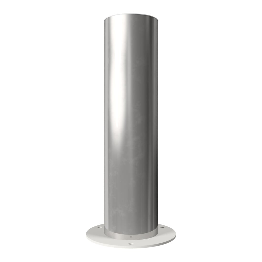Schake Sperrpfosten aus Edelstahl Typ 40154P Ø 154mm, ortsfest Aufdübeln Überflur 600mm, geschliffen