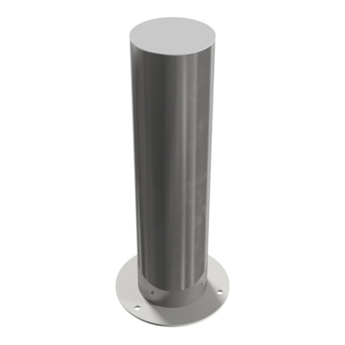 Schake Sperrpfosten aus Edelstahl Typ 40154P Ø 154mm, ortsfest Aufdübeln Überflur 600mm, geschliffen