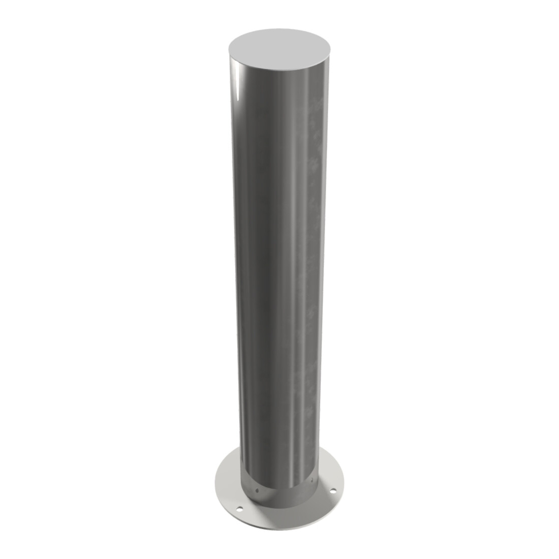 Schake Sperrpfosten aus Edelstahl Typ 40155P Ø 154mm, ortsfest Aufdübeln Überflur 900mm, geschliffen
