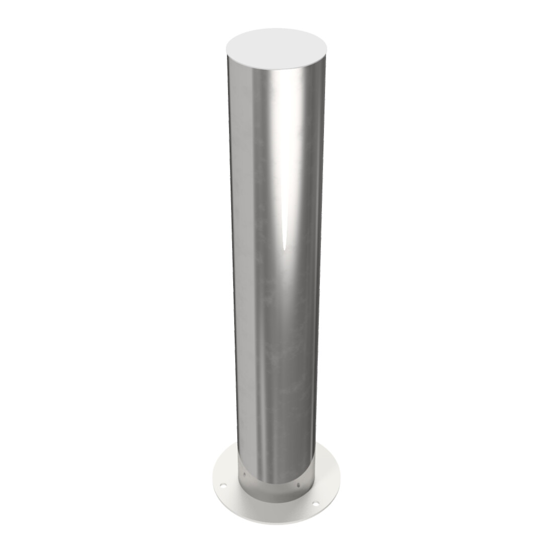 Schake Sperrpfosten aus Edelstahl Typ 40155P Ø 154mm, ortsfest Aufdübeln Überflur 900mm, geschliffen