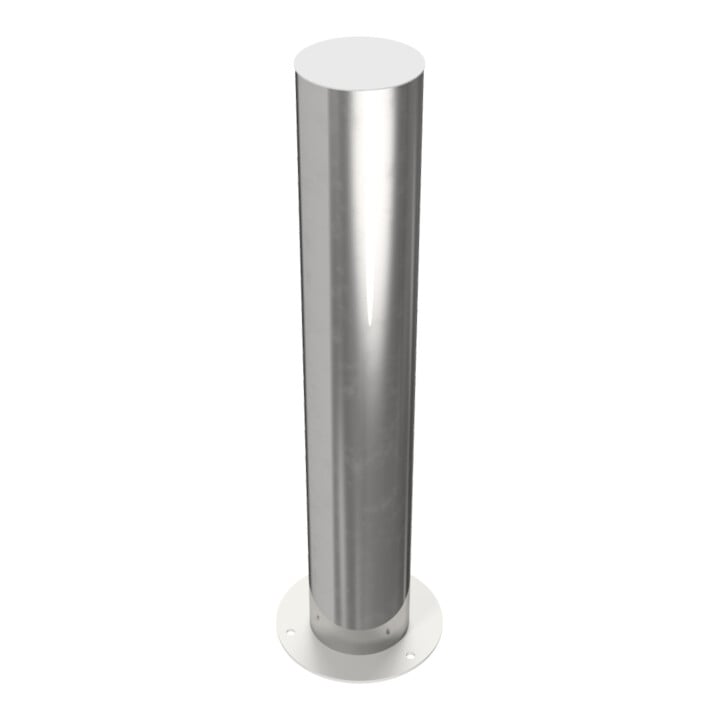 Schake Sperrpfosten aus Edelstahl Typ 40155P Ø 154mm, ortsfest Aufdübeln Überflur 900mm, geschliffen