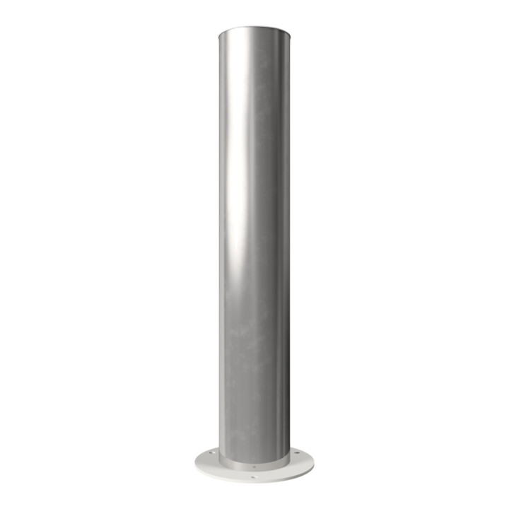Schake Sperrpfosten aus Edelstahl Typ 40155P Ø 154mm, ortsfest Aufdübeln Überflur 900mm, geschliffen