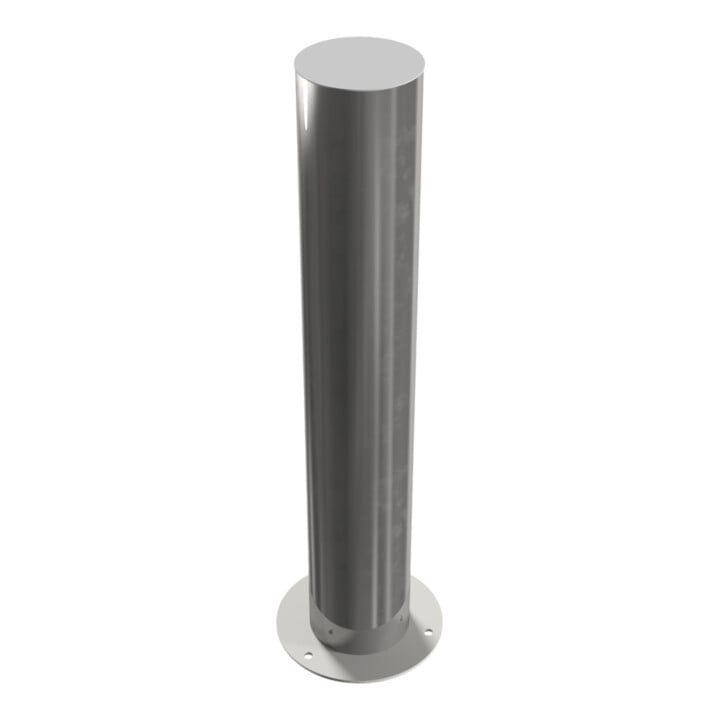 Schake Sperrpfosten aus Edelstahl Typ 40155P Ø 154mm, ortsfest Aufdübeln Überflur 900mm, geschliffen