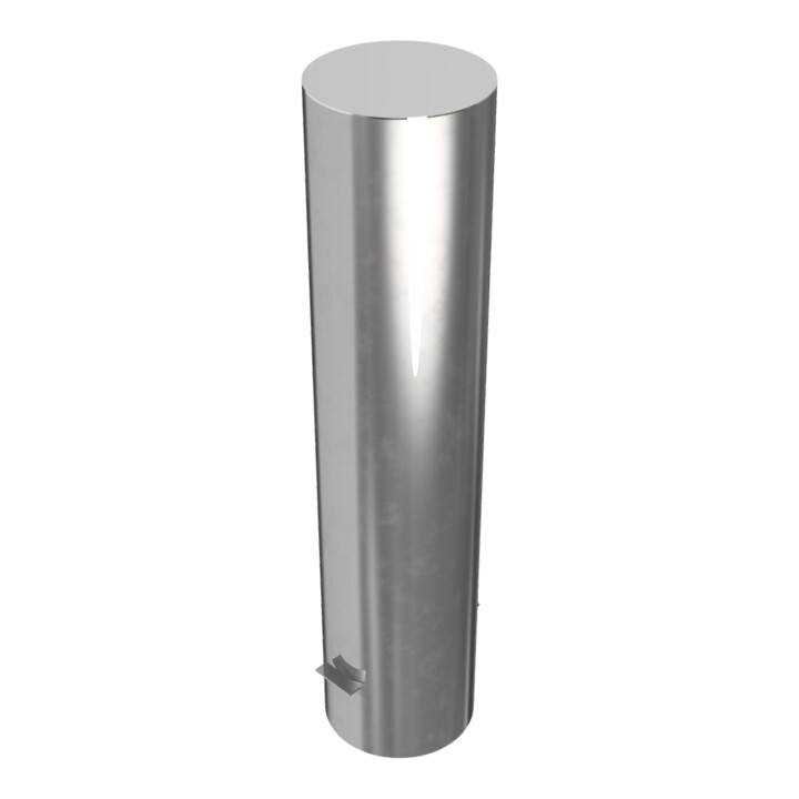 Schake Sperrpfosten aus Edelstahl Typ 40204 Ø 204mm, ortsfest Gesamtlänge: 900mm, Überflur 600mm, geschliffen