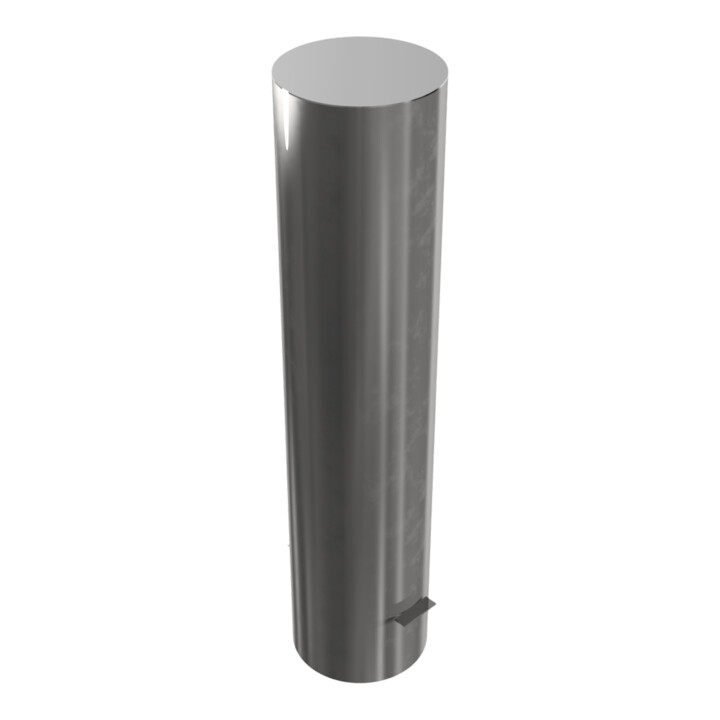 Schake Sperrpfosten aus Edelstahl Typ 40204 Ø 204mm, ortsfest Gesamtlänge: 900mm, Überflur 600mm, geschliffen
