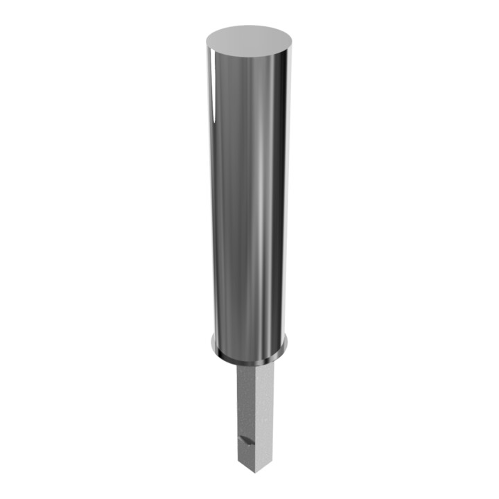 Schake Sperrpfosten aus Edelstahl Typ 40204F Ø 204mm, herausnehmbar, geschliffen + Dreikantverschluß,