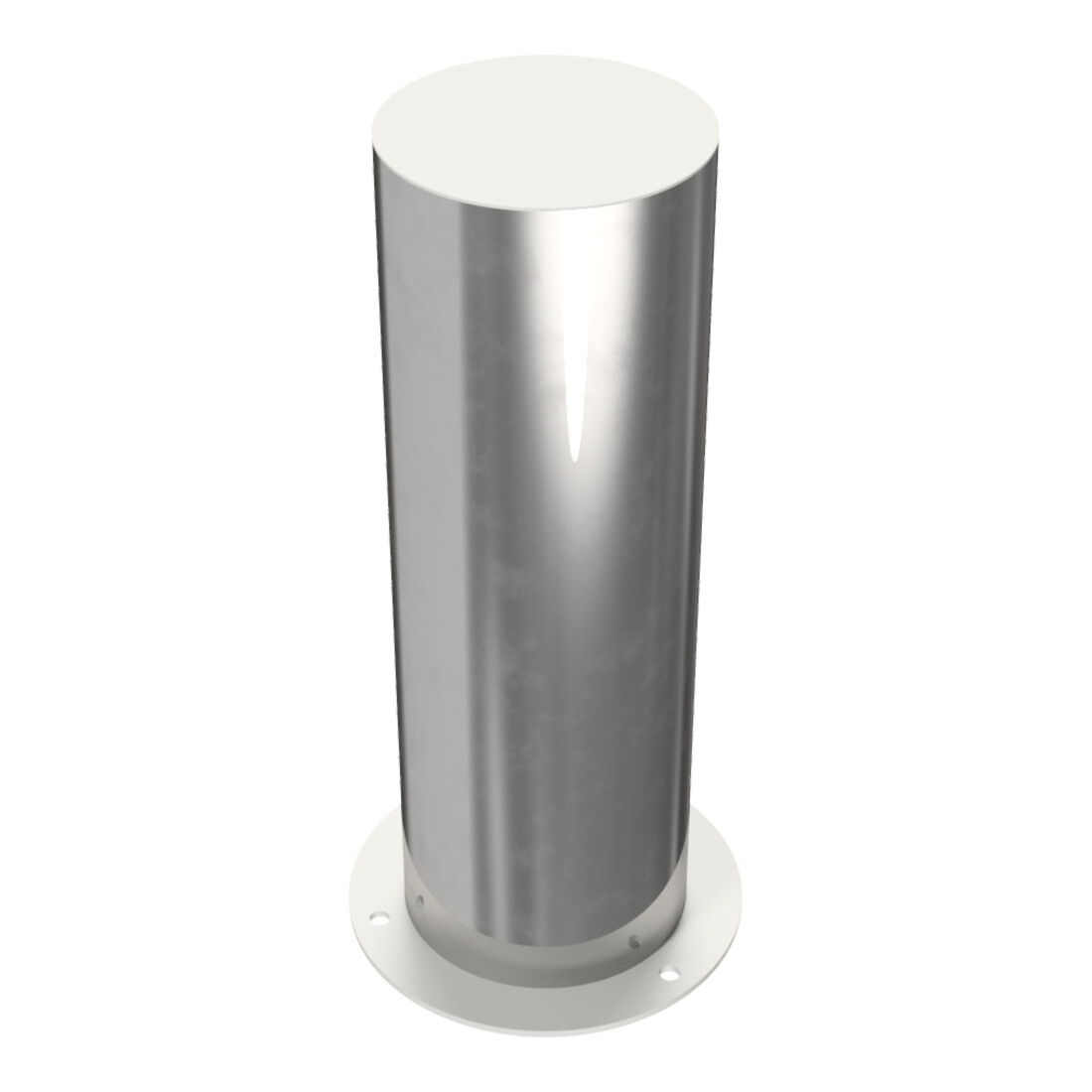 Schake Sperrpfosten aus Edelstahl Typ 40204P Ø 204mm, ortsfest zum Aufdübeln Überflur 600mm, geschliffen