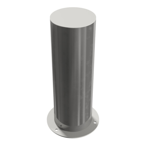 Schake Sperrpfosten aus Edelstahl Typ 40204P Ø 204mm, ortsfest zum Aufdübeln Überflur 600mm, geschliffen