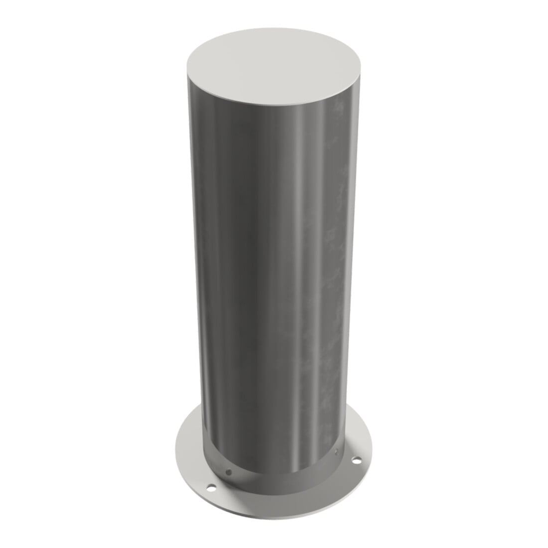 Schake Sperrpfosten aus Edelstahl Typ 40204P Ø 204mm, ortsfest zum Aufdübeln Überflur 600mm, geschliffen