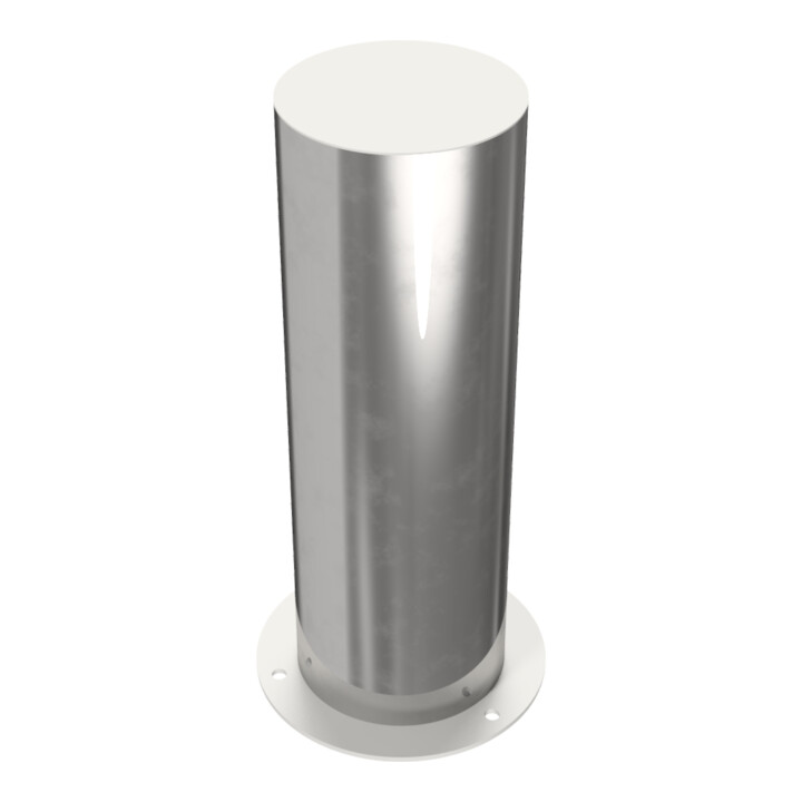 Schake Sperrpfosten aus Edelstahl Typ 40204P Ø 204mm, ortsfest zum Aufdübeln Überflur 600mm, geschliffen
