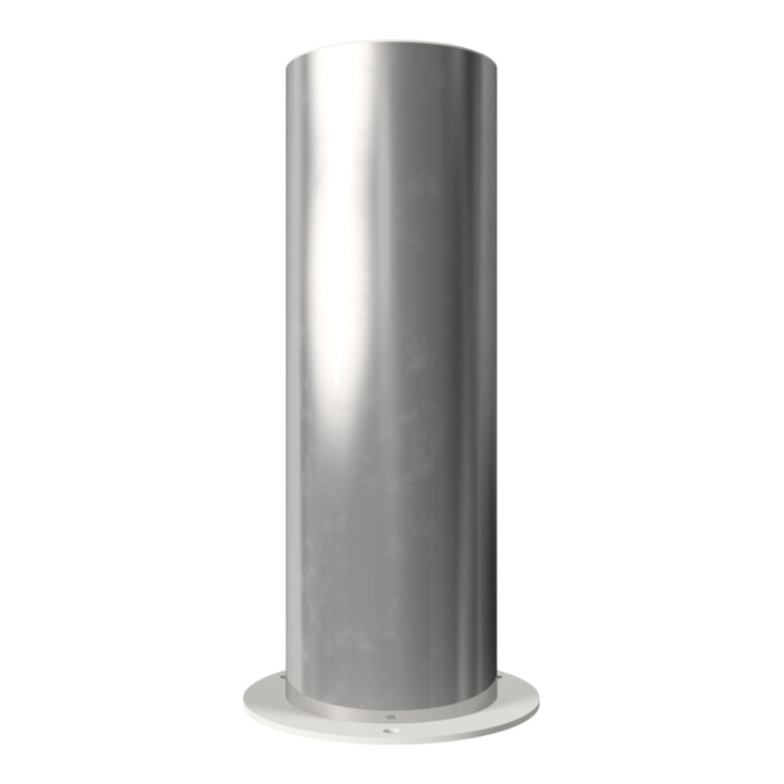 Schake Sperrpfosten aus Edelstahl Typ 40204P Ø 204mm, ortsfest zum Aufdübeln Überflur 600mm, geschliffen