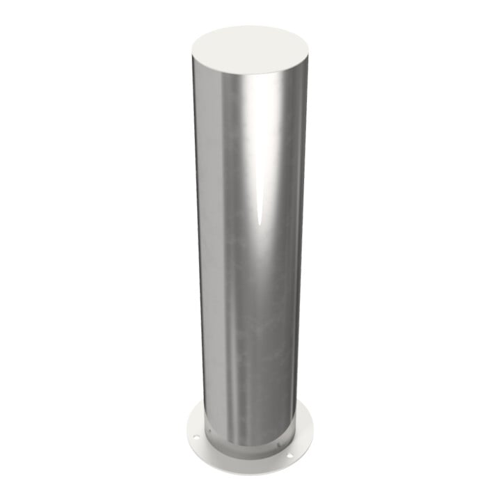 Schake Sperrpfosten aus Edelstahl Typ 40205P Ø 204mm, ortsfest zum Aufdübeln Überflur 900mm, geschliffen