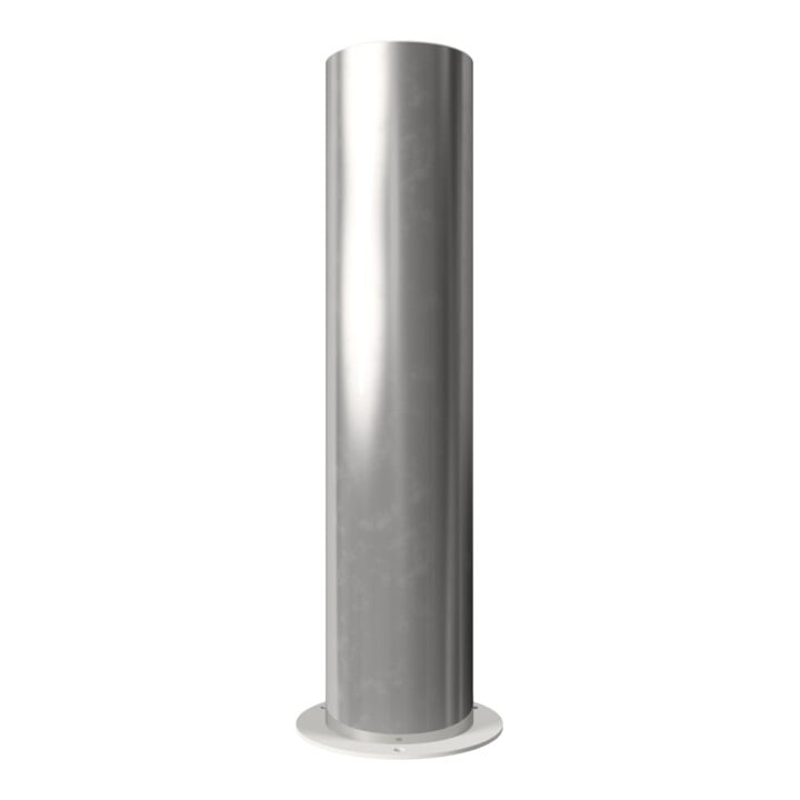 Schake Sperrpfosten aus Edelstahl Typ 40205P Ø 204mm, ortsfest zum Aufdübeln Überflur 900mm, geschliffen