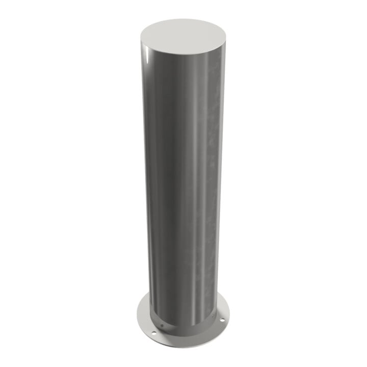 Schake Sperrpfosten aus Edelstahl Typ 40205P Ø 204mm, ortsfest zum Aufdübeln Überflur 900mm, geschliffen